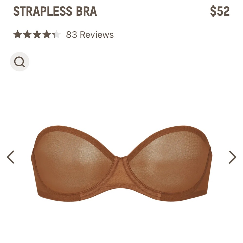 SKIMS mesh strapless bra NWOT